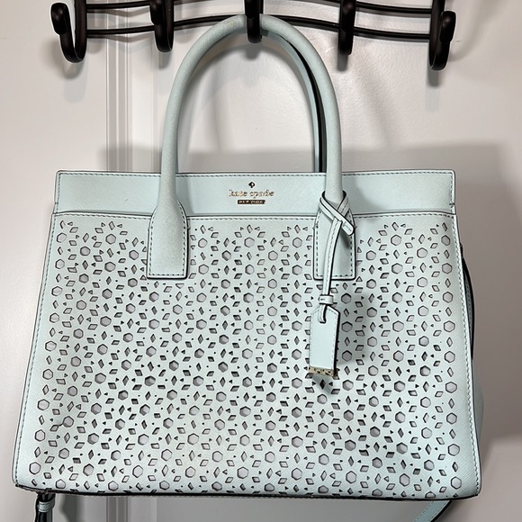 Kate Spade Candace Perforated Leather Satchel and Wallet - Picture 2 of 8